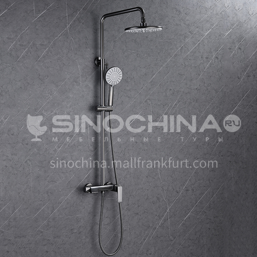 Bathroom gun black light luxury nordic bathroom household shower copper shower head rain shower three-function shower set KSH-2706Q